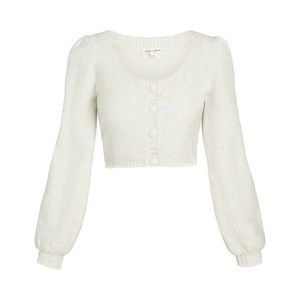 For Love and Lemons Odette glitter cropped cardigan NWT
